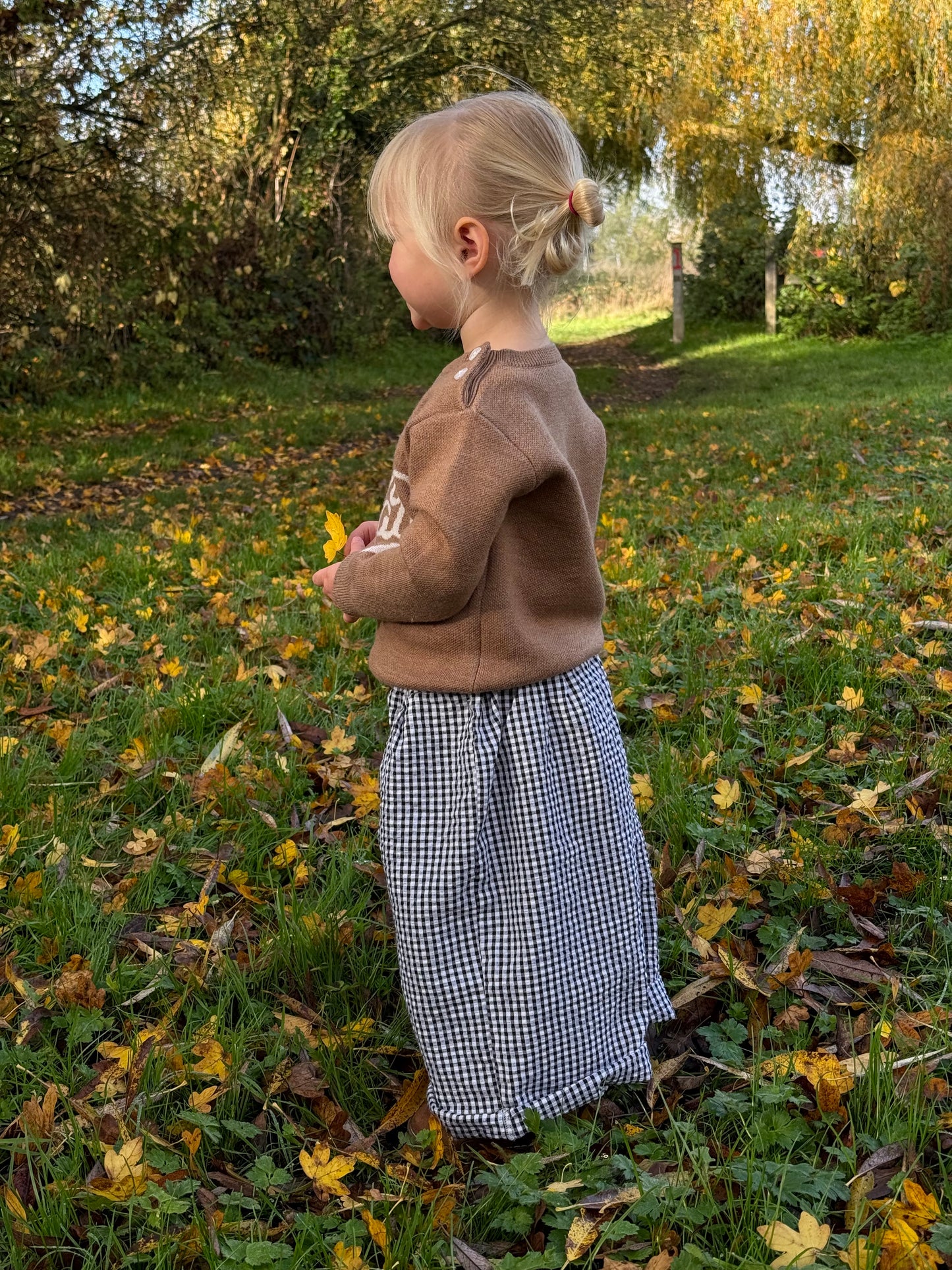 Kids brown merino wool knitted jumper