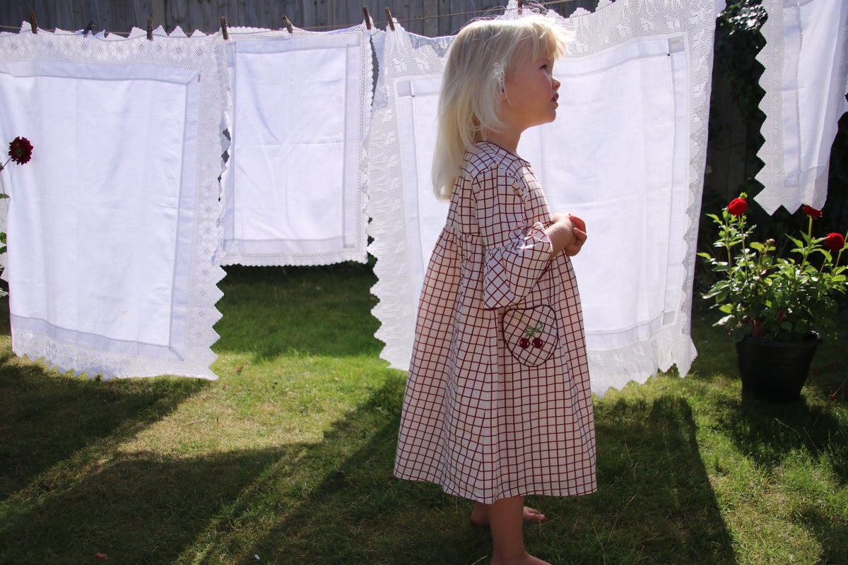 Organic Cotton Wild Cherry Pocket Dress
