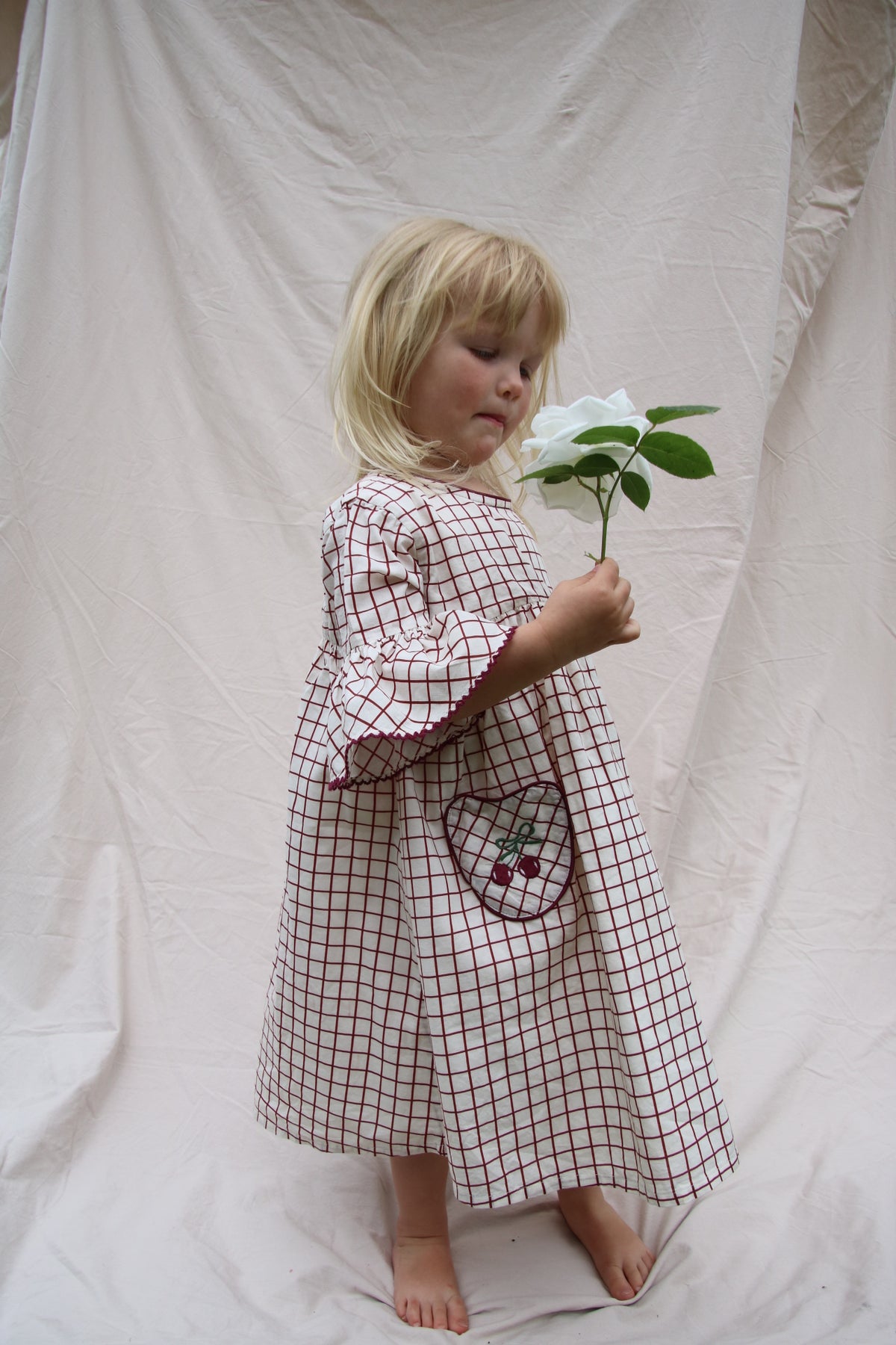 Organic Cotton Wild Cherry Pocket Dress