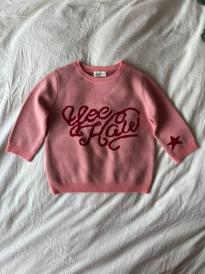 Children’s pink western knit cowgirl jumper 