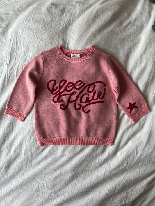 Children’s pink western knit cowgirl jumper 