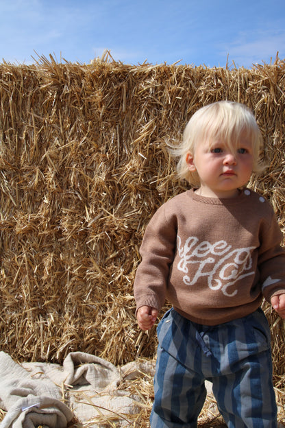 Brown Merino Wool Yeehaw Jumper
