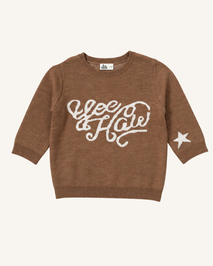 childrens vintage western cowboy knit jumper