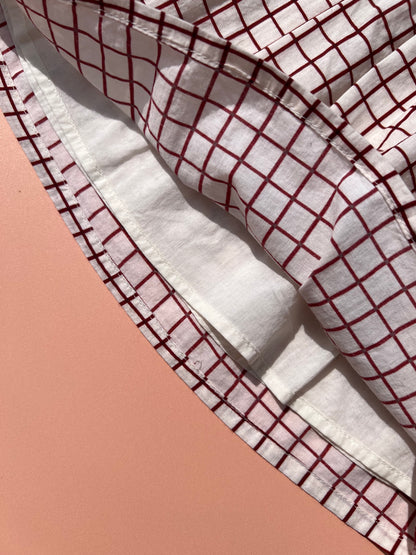 childrens girls organic cotton cherry blouse puff sleeves 
