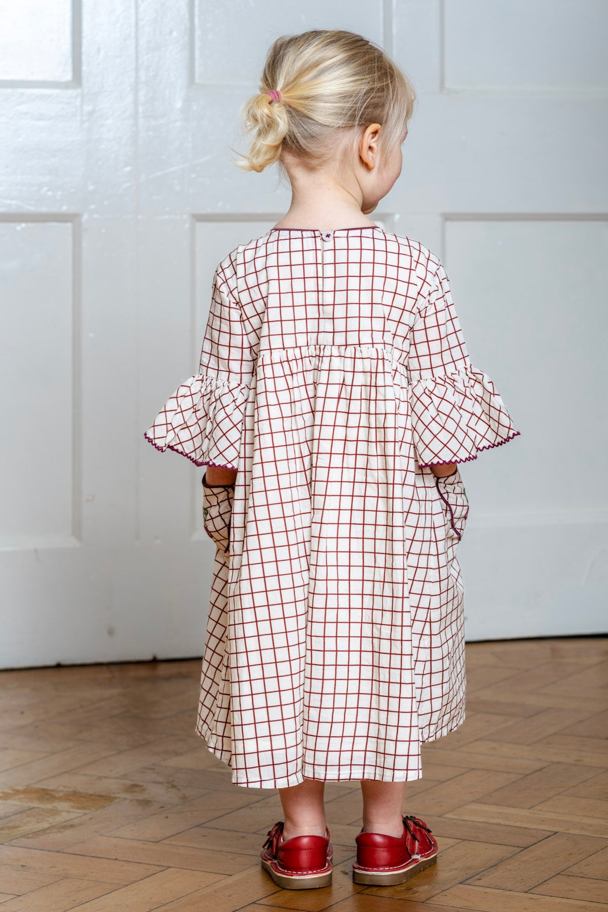 girls organic cotton cherry print dress 