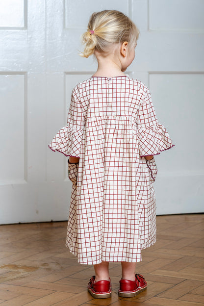 girls organic cotton cherry print dress 