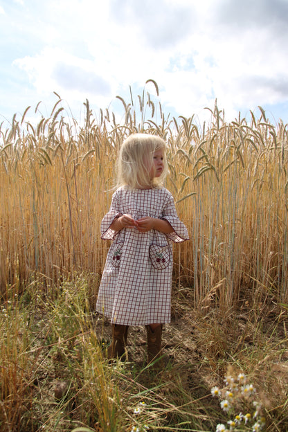 girls organic cotton cherry dress
